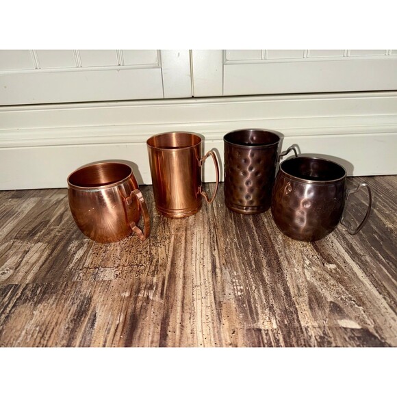 Lot of 4 World Tableware CMM-200 100 Copper MUG Moscow Mule 4" - Picture 1 of 6